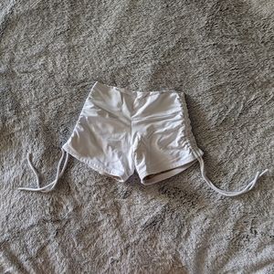 Liquido white yoga shorts